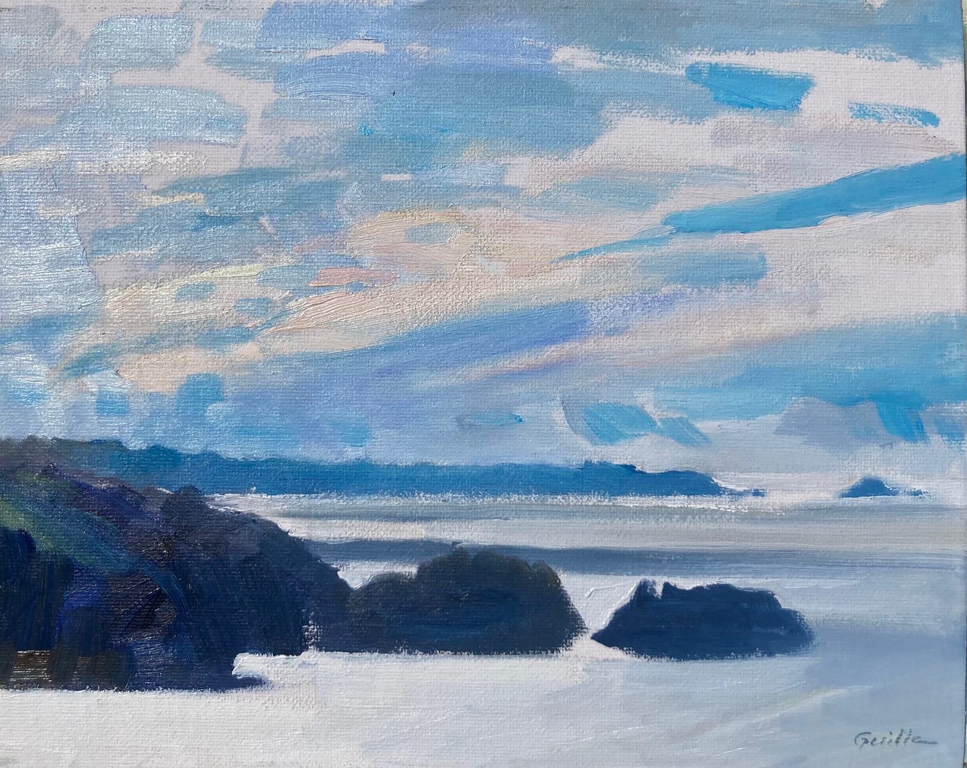 Icart, Towards Sark - Sold Pea Stacks