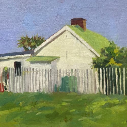 a corrugated iron cottage in Sark